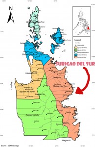 surigao del sur map